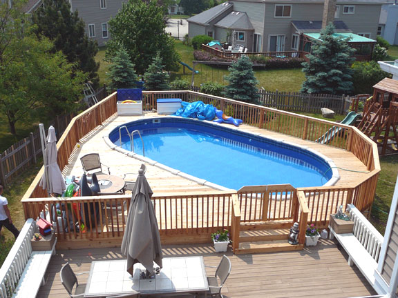 Pool and decking installation